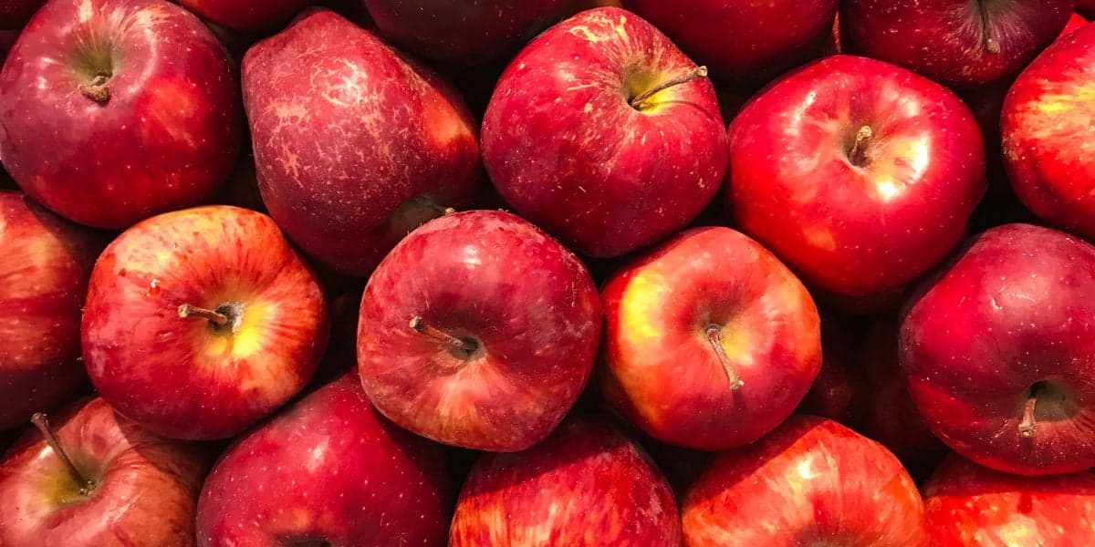 Deep red apple